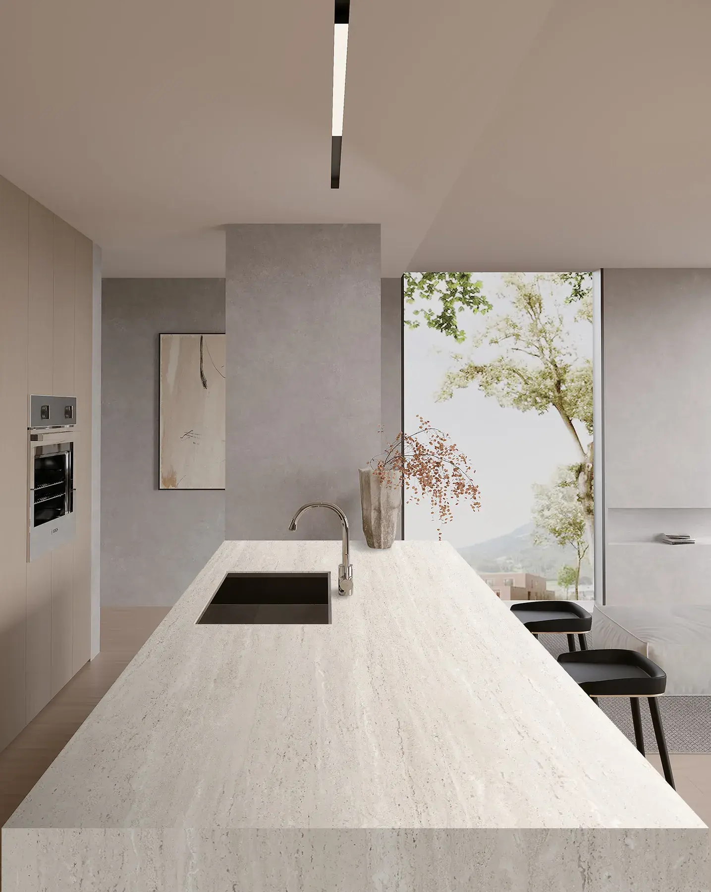 הדמיה של Travertine Ivory בחלל